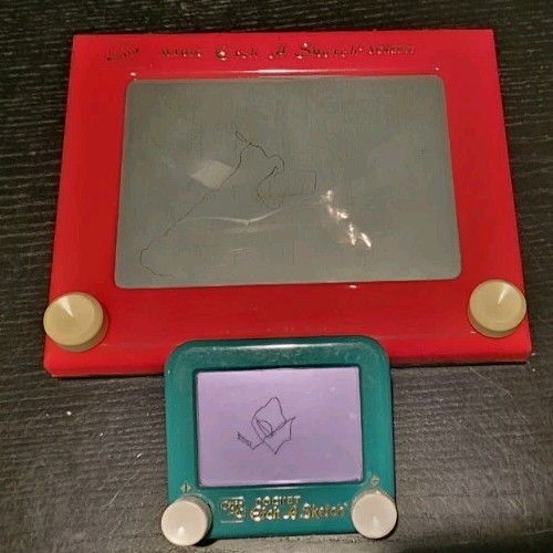 Red etch sketch magic - magic, screen