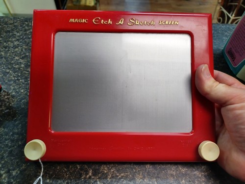 Vtg magic etch sketch screen - etch,