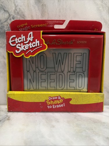 Etch sketch red drawing toy - red,
